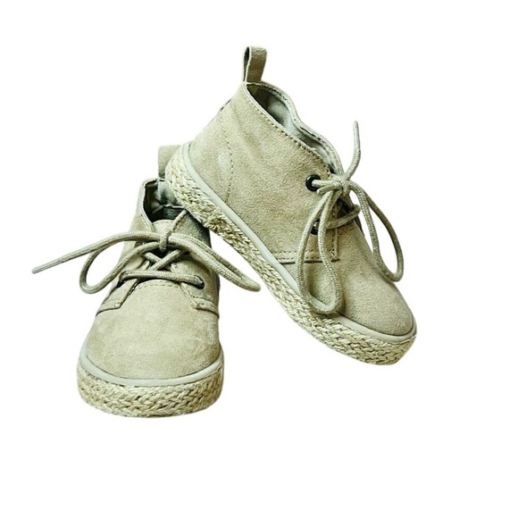 Old Navy Toddler Faux Suede Desert Espadrille High Top Beige Boots 6 Casual Boys - Picture 2 of 10
